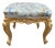 1980s French Artisan Louis XVI Gold Pistachio Bench For Sale