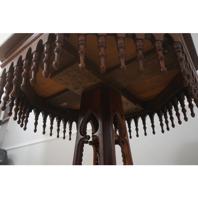 Empire Style Octagonal Walnut Center Table For Sale - Image 14 of 14
