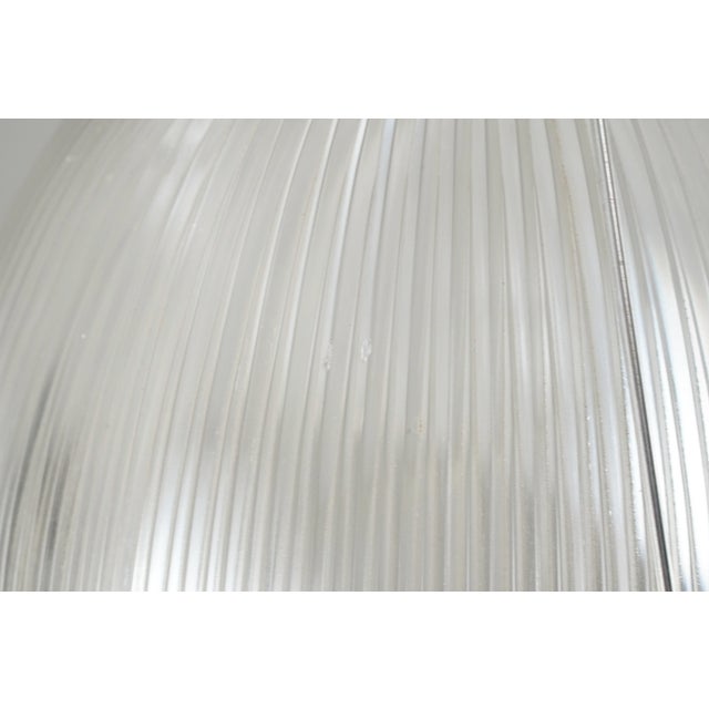 Industrial Mid 20th Century Restored Industrial Holophane Steel Factory Pendant Light For Sale - Image 3 of 10