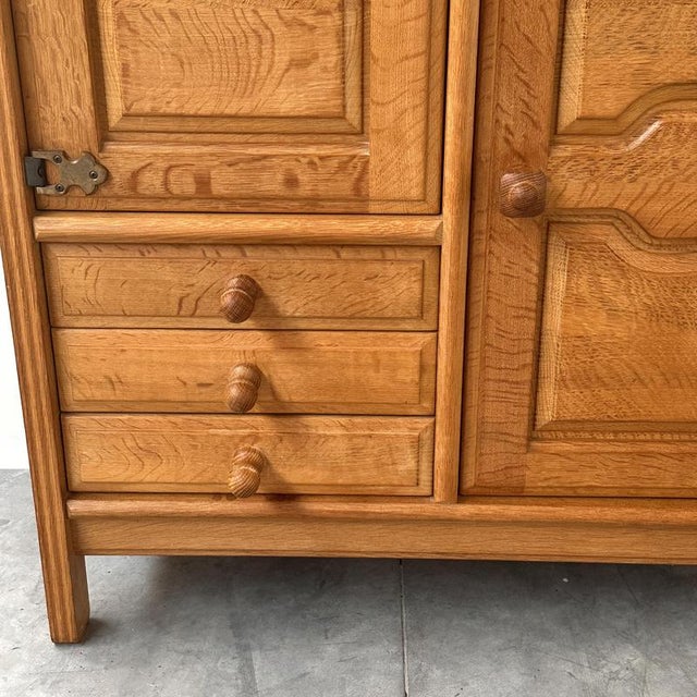 Oak Cabinet by Guillerme et Chambron for Votre Maison, France, 1960s For Sale - Image 3 of 12