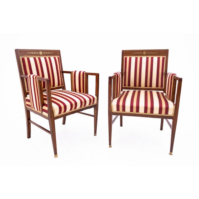 Beige Antique Living Room Set, 1890, Set of 3 For Sale - Image 8 of 14