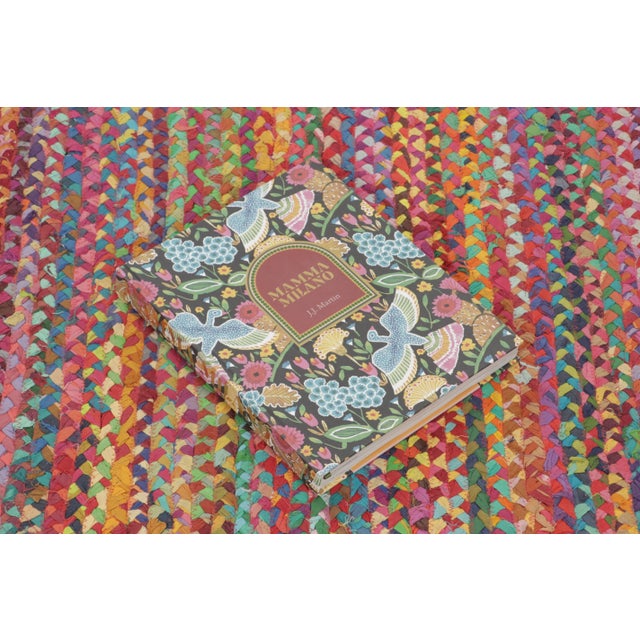 Brick Red Vintage Italian Braided Polychromatic Wool Rug by Rug & Kilim, Europe For Sale - Image 8 of 9