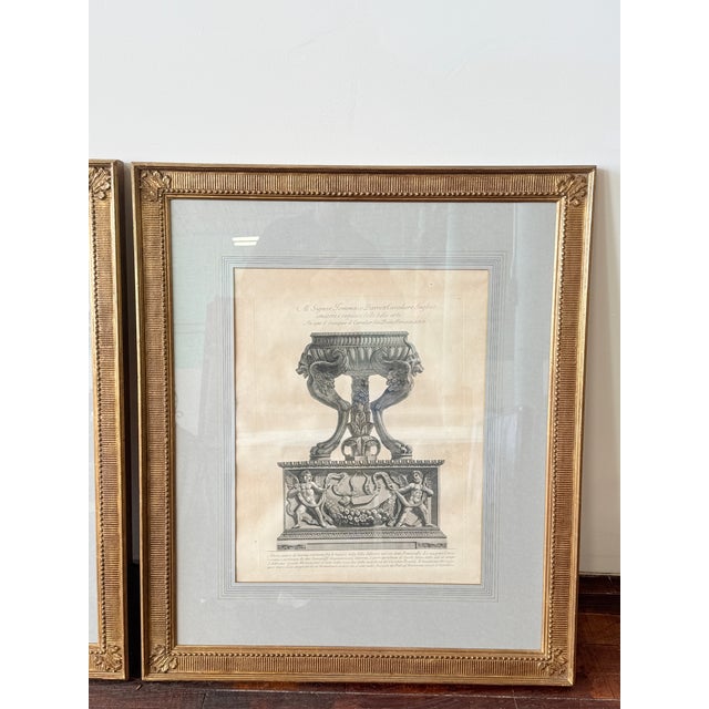 Sculpture Materials Antique Giovanni Battista Piranesi Italian Pair of Roman Antiquities Engravings For Sale - Image 7 of 12