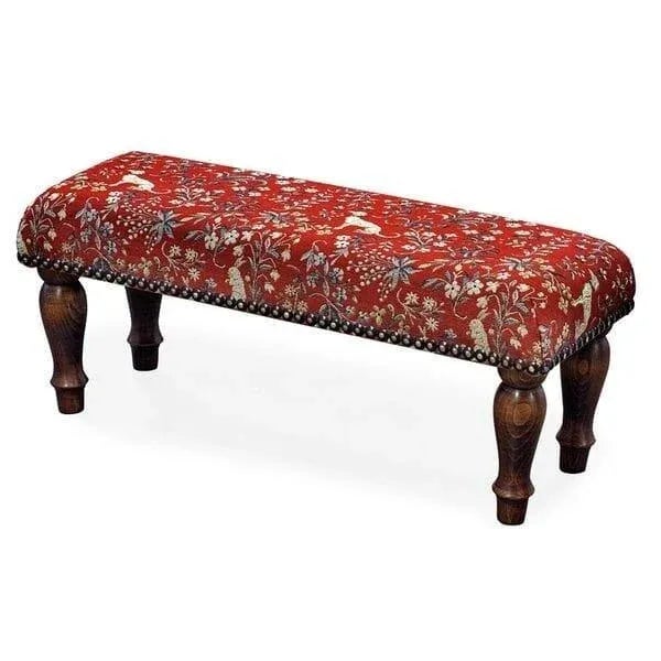 English 00 Cluny Mille Fleurs Narrow Stool For Sale - Image 3 of 3