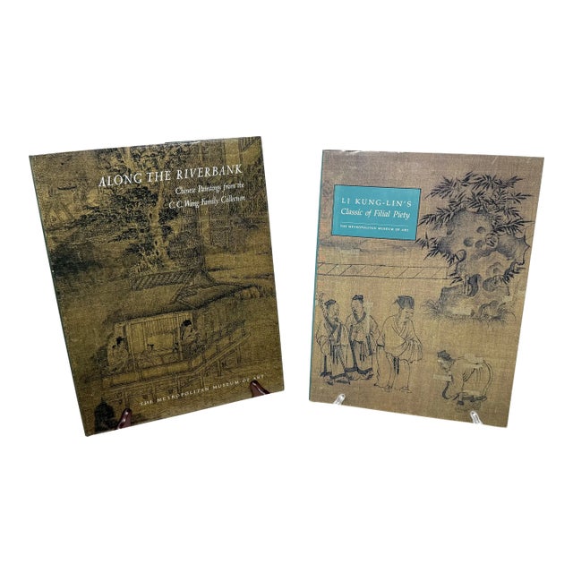 Late 20th Century Along the Riverbank & Li Kung-Lin's Filial Piety Hardcover Set - Metropolitan Museum of Art- Set of 2 For Sale