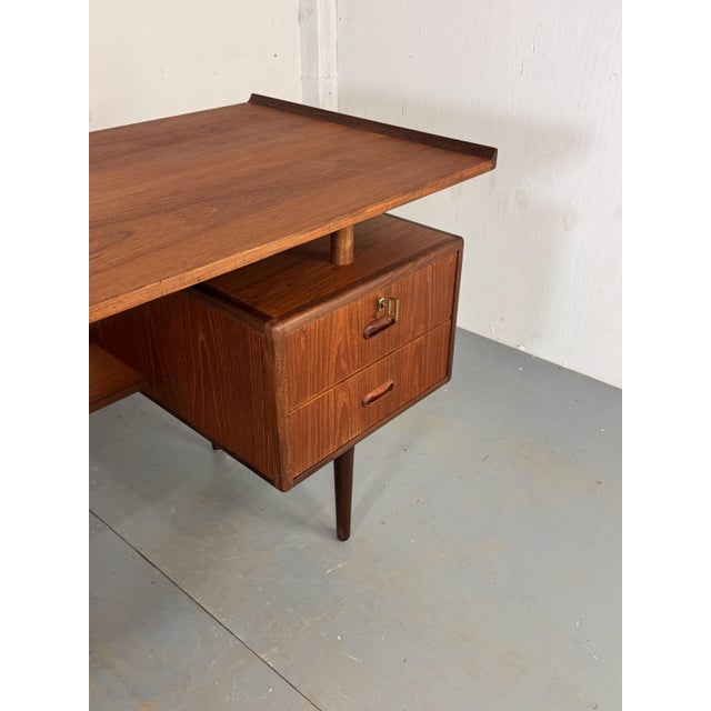 Mid-Century Danish Teak Desk attributed to Louis van Teeffelen for Wébé, 1950s For Sale - Image 12 of 18