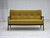 1960s, completely renovated-reupholstered Danish 2-seater sofa. Mustard yellow furniture wool fabric, teak wood. Original...
