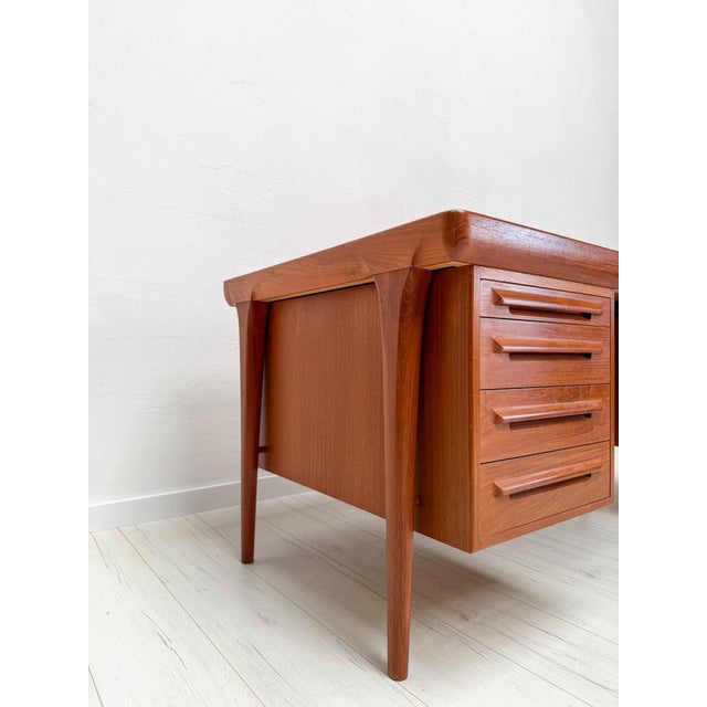 Danish Teak Executive Writing Desk by Ib Kofod-Larsen, 1960s For Sale - Image 6 of 18