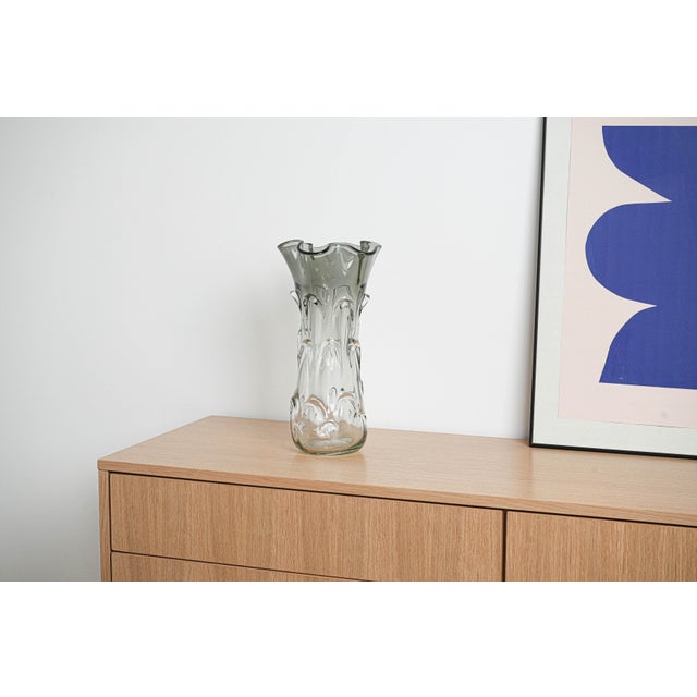 Grey Murano Glass Vase, Italy, 1960s For Sale - Image 9 of 10