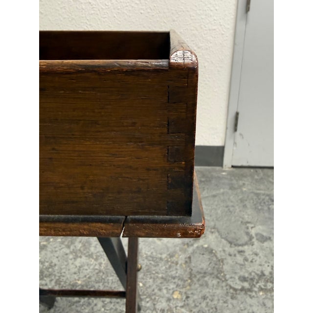 Folding Wood Butler’s Tray Table, Vintage For Sale - Image 9 of 12