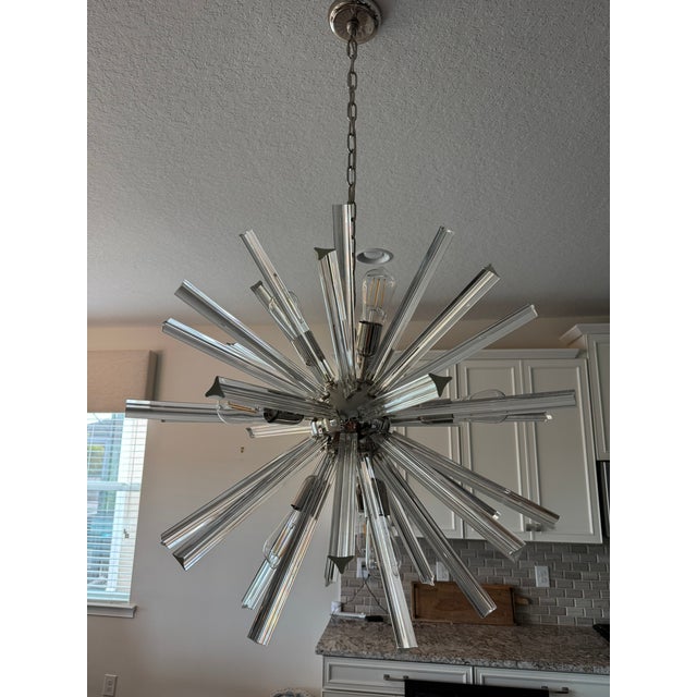 1970s Mid Century Modern Murano Venini Triedi Sputnik Chandelier For Sale - Image 9 of 17