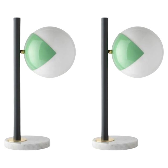 Green Dimmable Table Lamps by Magic Circus Editions, Set of 2 For Sale