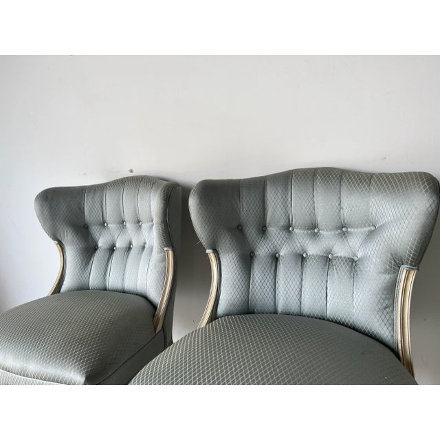 Hollywood Regency Wingback Accent Chairs - a Pair For Sale In Miami - Image 6 of 13