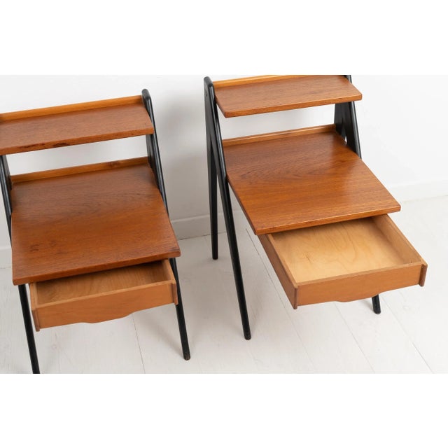 Modern Scandinavian Teak Nightstands, Set of 2 For Sale - Image 11 of 12