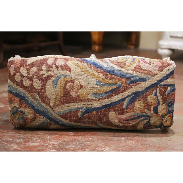 Photography 19th Century French Louis XV Painted Footstool With Aubusson Tapestry For Sale - Image 7 of 8