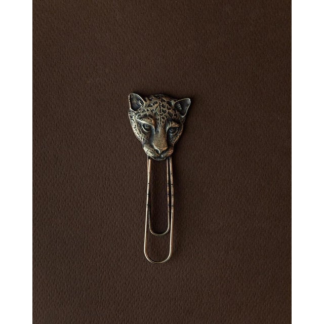 Vintage Brass Cheetah Bookmark, Paper Clip, Jewellery or Letter Clip, Italy, 1980s For Sale - Image 11 of 12