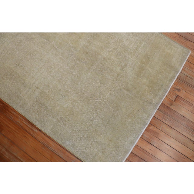 Islamic Early 20th Century Monochromatic Neutral Worn Turkish Rug For Sale - Image 3 of 6