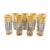 1960s Mid-Century Modern Culver 22k Gold & Orange Greek Key Highball Glasses Tumblers Signed - Set of 8 For Sale