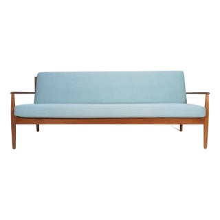 Mid 20th Century Grete Jalk Teak Three Seat Sofa For Sale