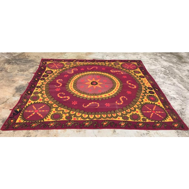 ANTIQUE OLD SUZANI FABRIC - Handmade Bedspread - Vintage Table Cover - COLLECTIBLE Wall Hanging with Perfect Condition. *...