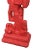 Vintage Red Totem Fiberglass and Plaster of Paris Abstract Floor Indoor Sculpture Life SIze For Sale - Image 4 of 9
