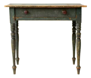 Antique American Painted Table With Drawer