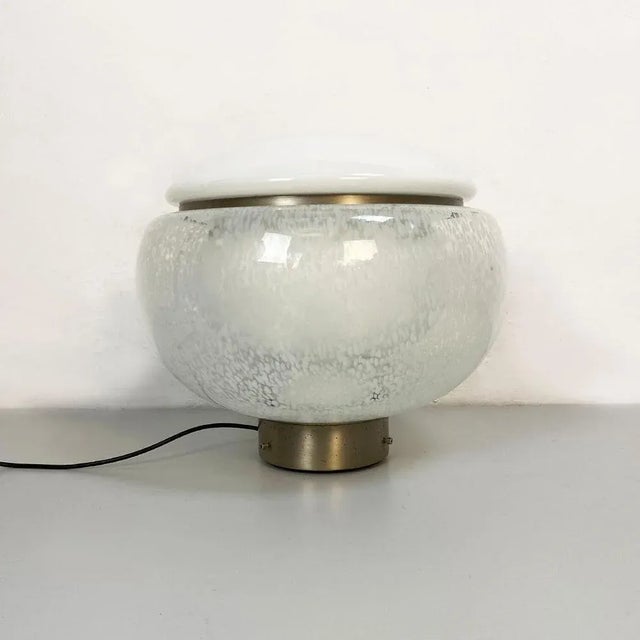 Mid-Century Italian Modern Murano Glass & Steel Table Lamps, 1960s, Set of 2 For Sale - Image 9 of 15