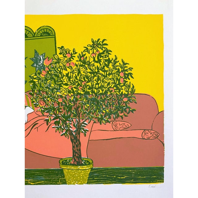 Mid-Century Modern Vintage 1960's Mid Century Modern " Reclining Woman " Lmtd Edtn Signed Original Fine Art Silkscreen Print For Sale - Image 3 of 13