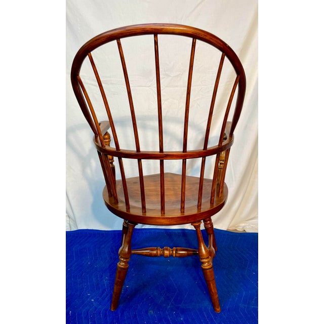 1980s Fredrick Duckloe Sack Back Windsor Chairs, a Pair For Sale - Image 6 of 12