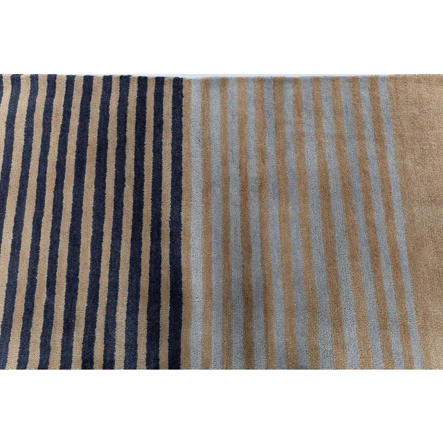 Contemporary Art Deco-Inspired Geometric Warm Tan Carpet by Doris Leslie Blau For Sale - Image 9 of 10