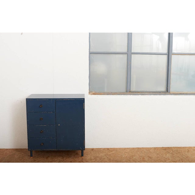 Fir Chest of Drawers with Steel Tube Legs and Wooden Ends For Sale - Image 15 of 16