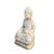 Chinese Oriental Distressed White Marble Stone Carved Sitting Buddha For Sale In San Francisco - Image 6 of 7