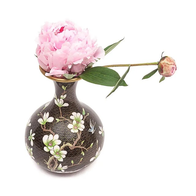 Metal Antique Chinese Enameled Brass Vase, 1890s For Sale - Image 7 of 12