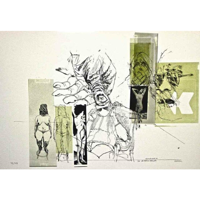 Lithograph on paper. Hand signed and numbered. Edition of 100. Very good condition. This piece is attributed to the...
