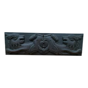 1600s Gothic Carved Oak Wood Mythological Dragon Serpent Architectural Element