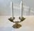 This is a naturalistically shaped candleholder in solid brass. The cast has leaf details. It is made in Italy around...