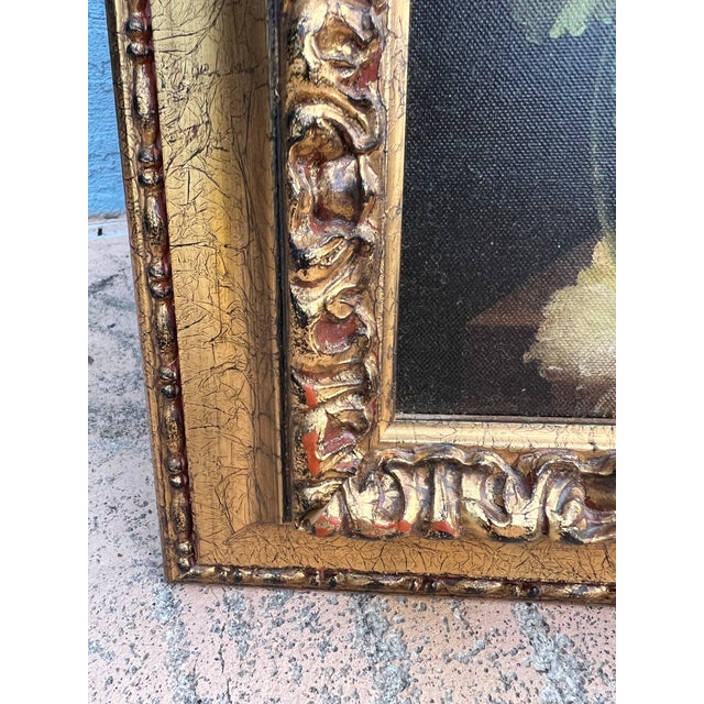 Late 20th Century Floral Still Life Painting in Gold Ornate Frame For Sale In West Palm - Image 6 of 7