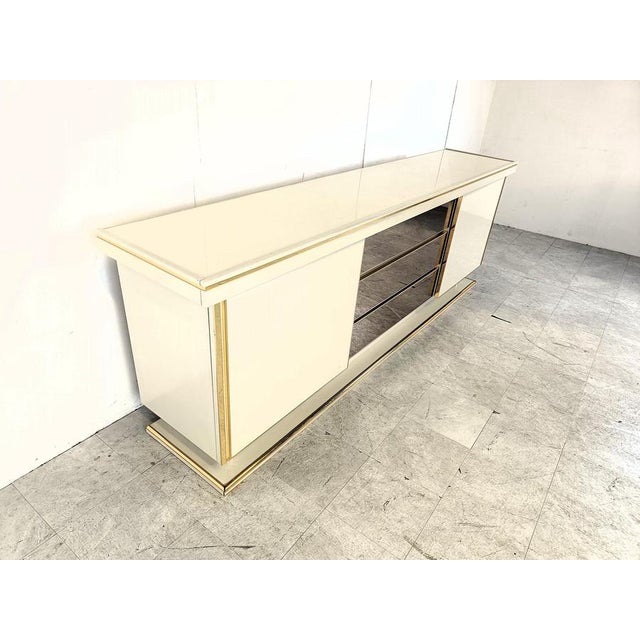 Vintage Brass and Lacquer Sideboard, 1970s For Sale - Image 6 of 12
