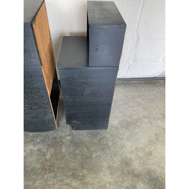 Mid Century Modern Cerused Ebonized Oak Nightstands, A Pair For Sale - Image 6 of 15