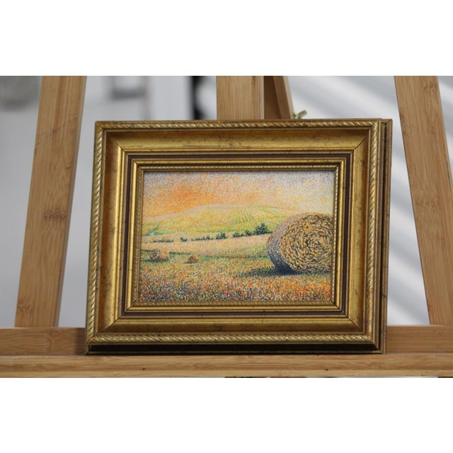 Everwyn, Impressionist Wheat Field Landscape, Oil Painting, Framed For Sale - Image 10 of 15