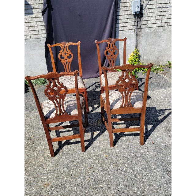 Set of 4 Early 20th Century English Dining Room Chairs For Sale - Image 13 of 16