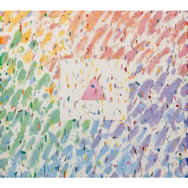 Elfi Schuselka (Austrian, b. 1940), "Triangle in 5", Mixed Media on Tarlatan, 1983, signed, titled, and dated to verso....