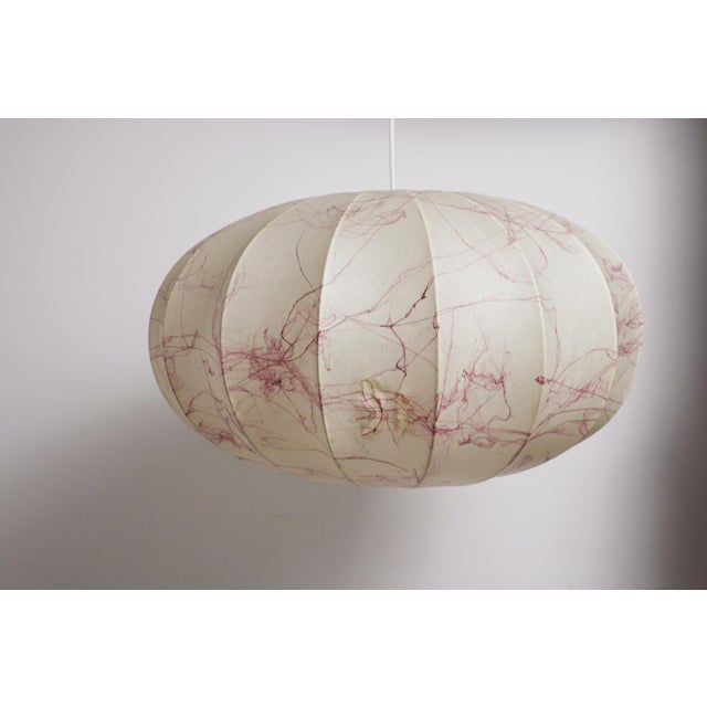Mid-Century Modern Italian Coccoon Pendant Lampshade in Resin, 1960s For Sale - Image 6 of 18