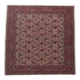 1980's Square Persian Bijar , 6'9" X 6'7" For Sale