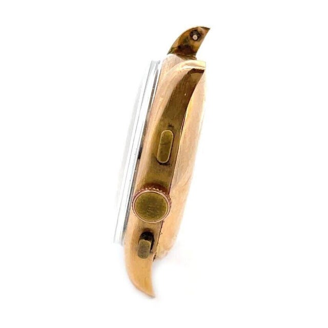 1950s Chronographe Suisse Men's Watch 35mm 18k Rose Gold 17Rubies For Sale - Image 5 of 5