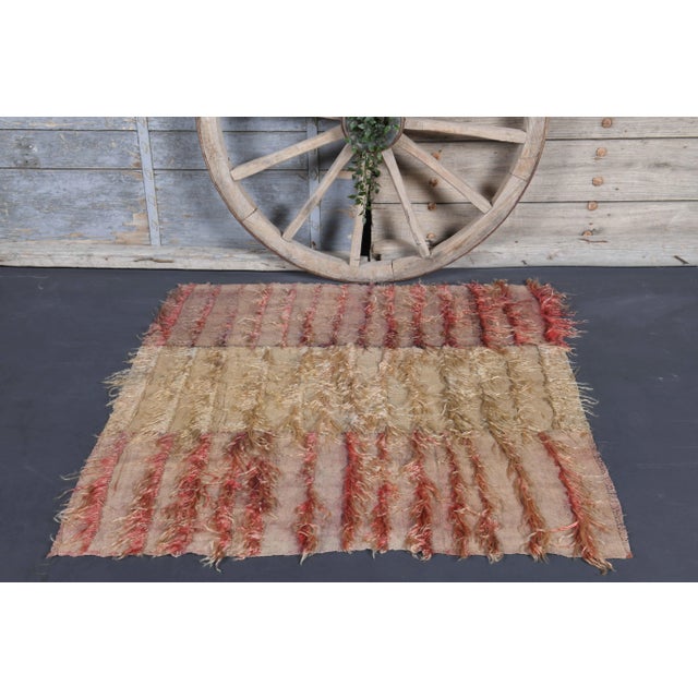Tribal Vintage Turkish Hand-Knotted Wool Cotton Red Kilim Area Rug For Sale - Image 3 of 9