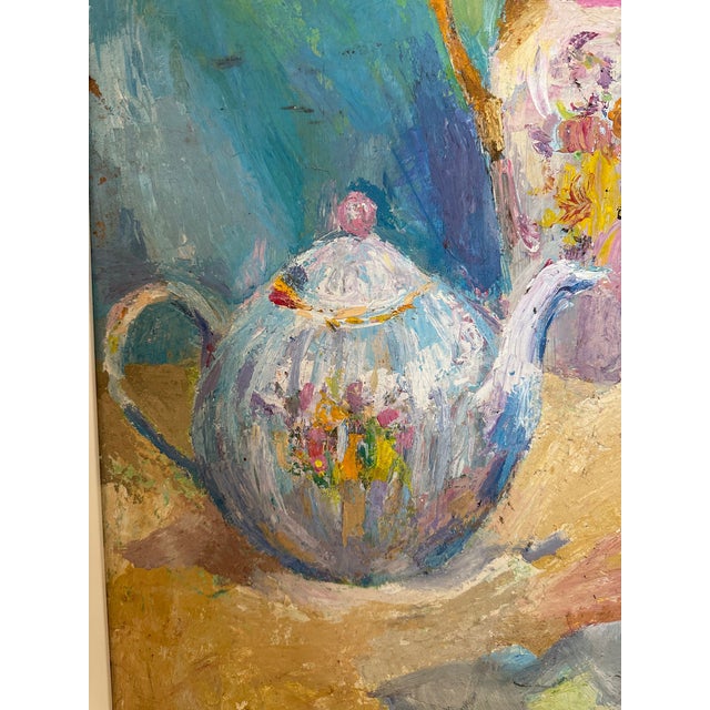 Traditional Original Romantic Still Life Painting in Gorgeous Pastel Colors For Sale - Image 3 of 10