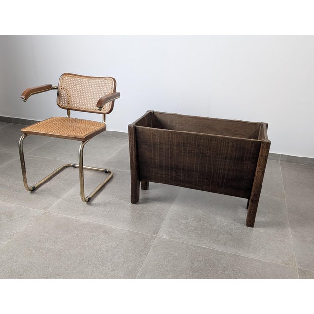 Solid wood planter salvaged from an old farmhouse in Aarhus, Denmark. Originally an antique trunk, this piece exemplifies...