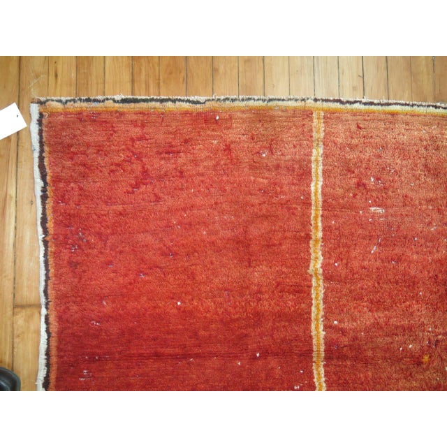 A quirky Mid-century Central Turkish Anatolian rug woven horizontally. 3'9'' x 5'9''