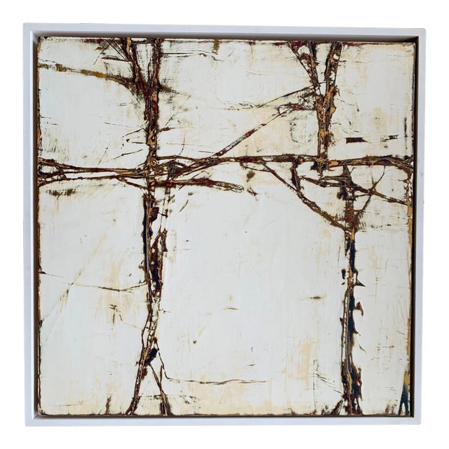 1990s "Untitled #10" Modern Abstract Mixed-Media Painting by Robert Murray, Framed For Sale